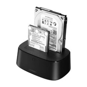 Ugreen 8211 雙槽 USB 30 SATA 底座 2535 HDDSSD 外接硬碟外殼 支持無需電腦的硬碟複製器  CM198 50857