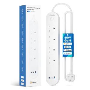 Meross 8211 MSP843P 智能 GaN 65W 快充拖板 4位插座  3 USB 支援 Apple HomeKit  Siri  Alexa  Google Assistant 遠程開關 香港行貨