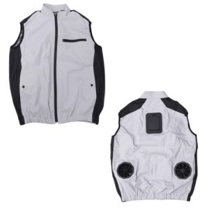 THANKO 8211 Cooling Vest 2026 極冷冷藏服 背心 8211 帕爾帖半導體制冷 -19C 雙風扇 戶外工作工地外送降溫 首批送20000mAh電源 白銀灰色 Free Size