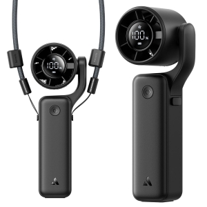 Aecooly Aecooly Air Gimbal 多合一旋轉高速風扇 PF04 黑色  150g超輕量迷你手持桌面掛頸風扇  11ms強勁風力  18個月保養