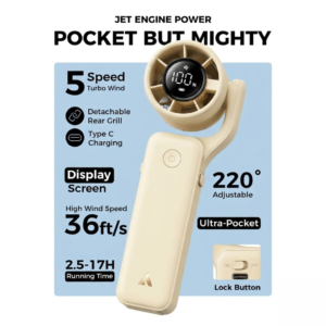 Aecooly 8211 Air Gimbal 3合1便攜式風扇 PF04 米色 18個月保養