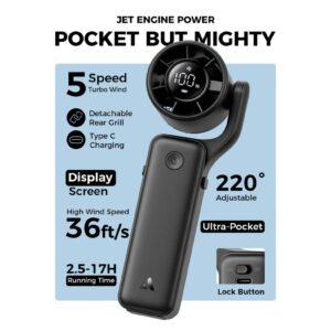 Aecooly 8211 Air Gimbal 3合1便攜式風扇 PF04 黑色 18個月保養