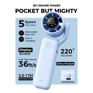 Aecooly 8211 Air Gimbal 3合1便攜式風扇 PF04 藍色 18個月保養