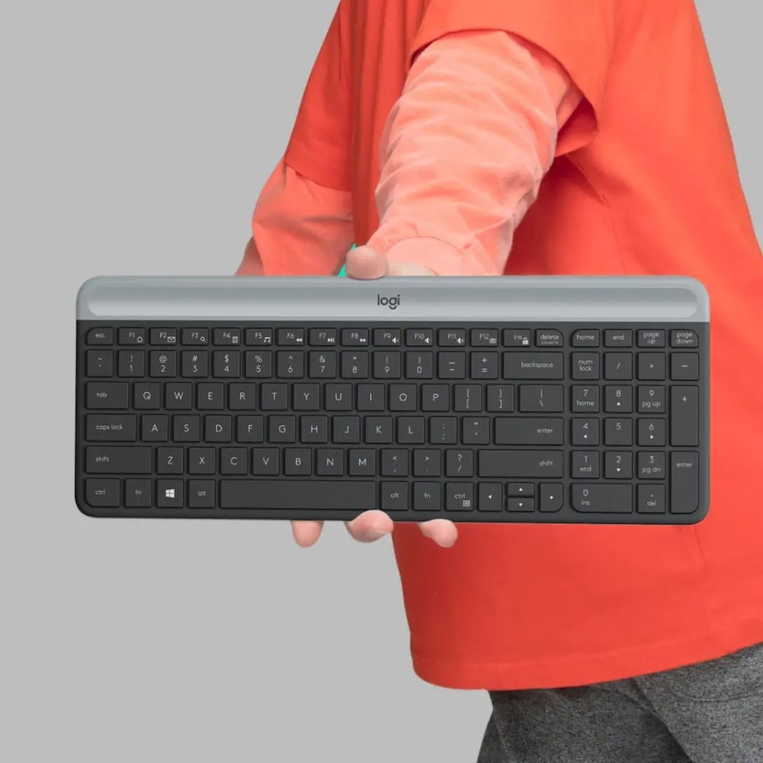 Logitech MK470 Slim 無線鍵盤與滑鼠組合 灰色 8211 英文鍵盤