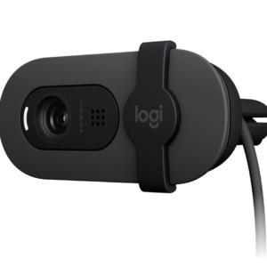 Logitech BRIO 100 Full HD 1080p 網路攝影機配備自動光線校正隱私保護蓋以及內建麥克風 8211 石墨灰