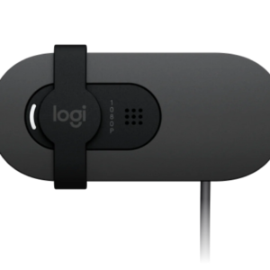 Logitech BRIO 100 Full HD 1080p 網路攝影機配備自動光線校正隱私保護蓋以及內建麥克風 8211 石墨灰