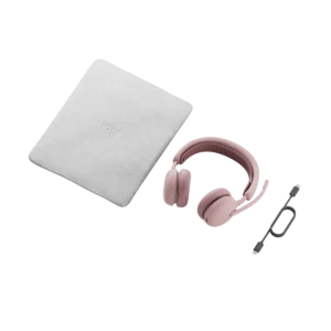 Logitech Zone Wireless 2 ES 玫瑰色 具備自動調整式複合 ANC 和降噪麥克風的無線耳機含麥克風助您保持專注