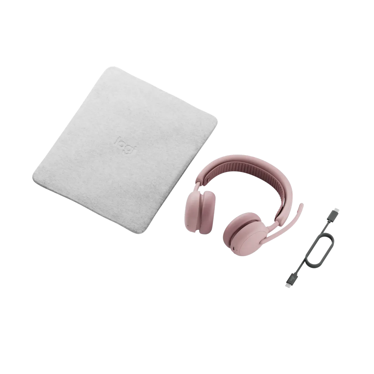Logitech Zone Wireless 2 ES 玫瑰色 具備自動調整式複合 ANC 和降噪麥克風的無線耳機含麥克風助您保持專注