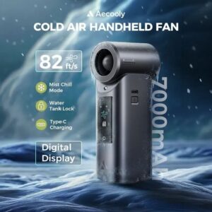 Aecooly Cold Air Ultra 全新旗艦級次世代高壓氣動冰霧高速風扇 PM01S 深灰色 18個月保養