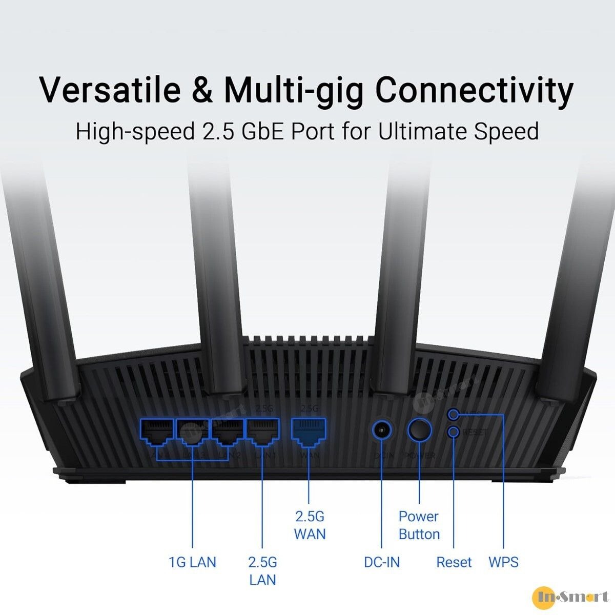 ASUS RT-BE59 WiFi 7 AiMesh 可擴充路由器 80211be 5000 Mbps 4K-QAM MLO 25G WAN 25G LAN 連接埠 家長控管功能 VPN