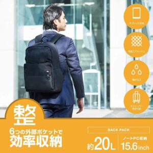 ELECOM ６個收納袋 1568243 背包防潑水商務背包黑色BM-BPSDBK