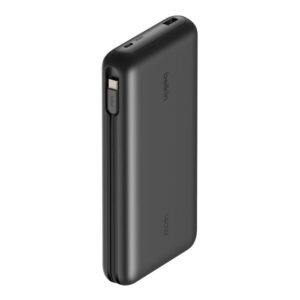 Belkin UltraCharge Pro 25000mAh 筆記型電腦行動電源 黑色  最高158W總輸出 內置 140W USB-C 編織充電線 智能數碼顯示屏 符合 TSA 航空安全標準
