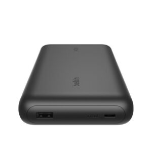 Belkin UltraCharge Pro 25000mAh 筆記型電腦行動電源 黑色  最高158W總輸出 內置 140W USB-C 編織充電線 智能數碼顯示屏 符合 TSA 航空安全標準