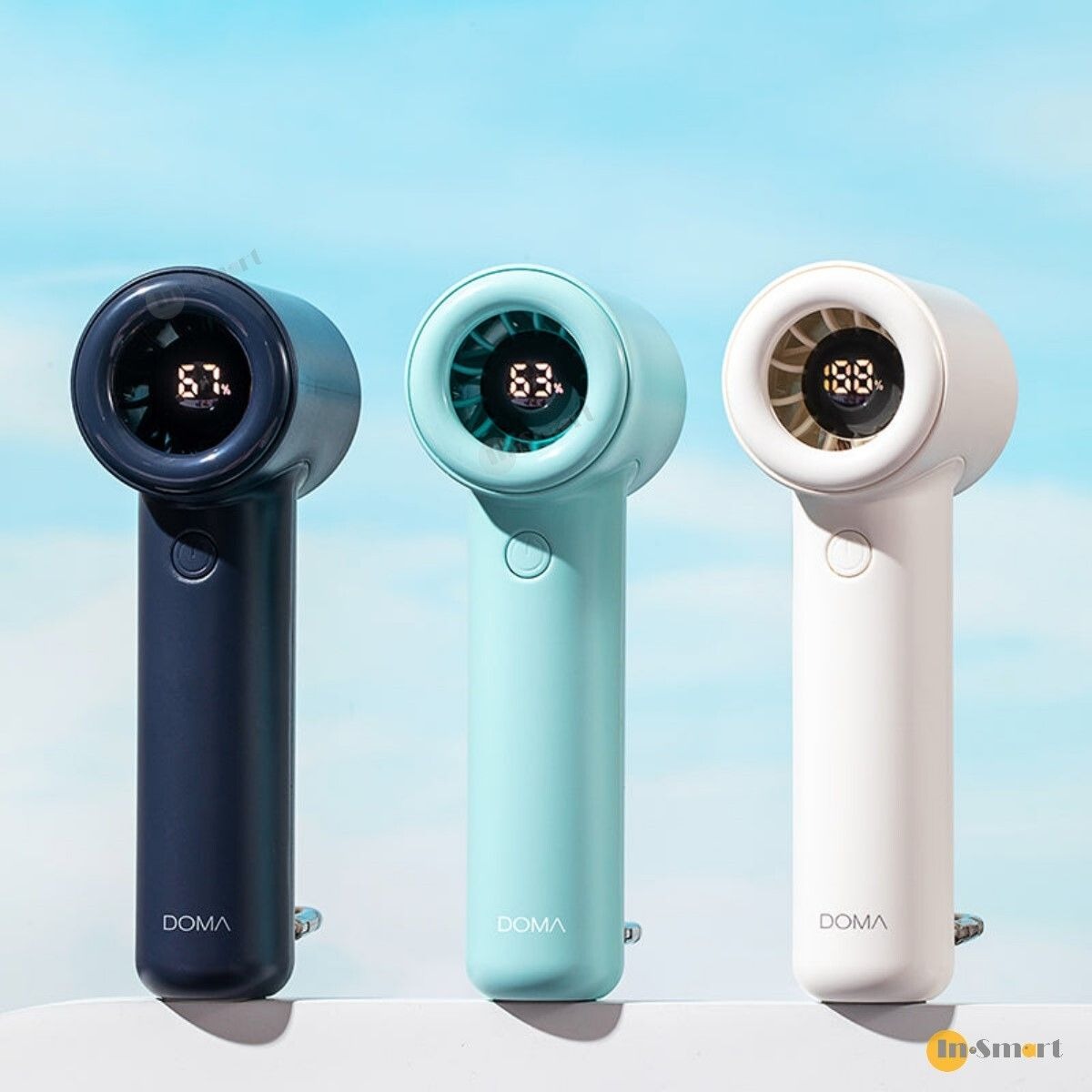 DOMA 8211 Mini Tornado II 高速手持戶外迷你便攜小風扇 內置 2000mAh 電池 4段風力 19000 rpm 超強風力 輕巧細小 帶有登山掛鉤 白色