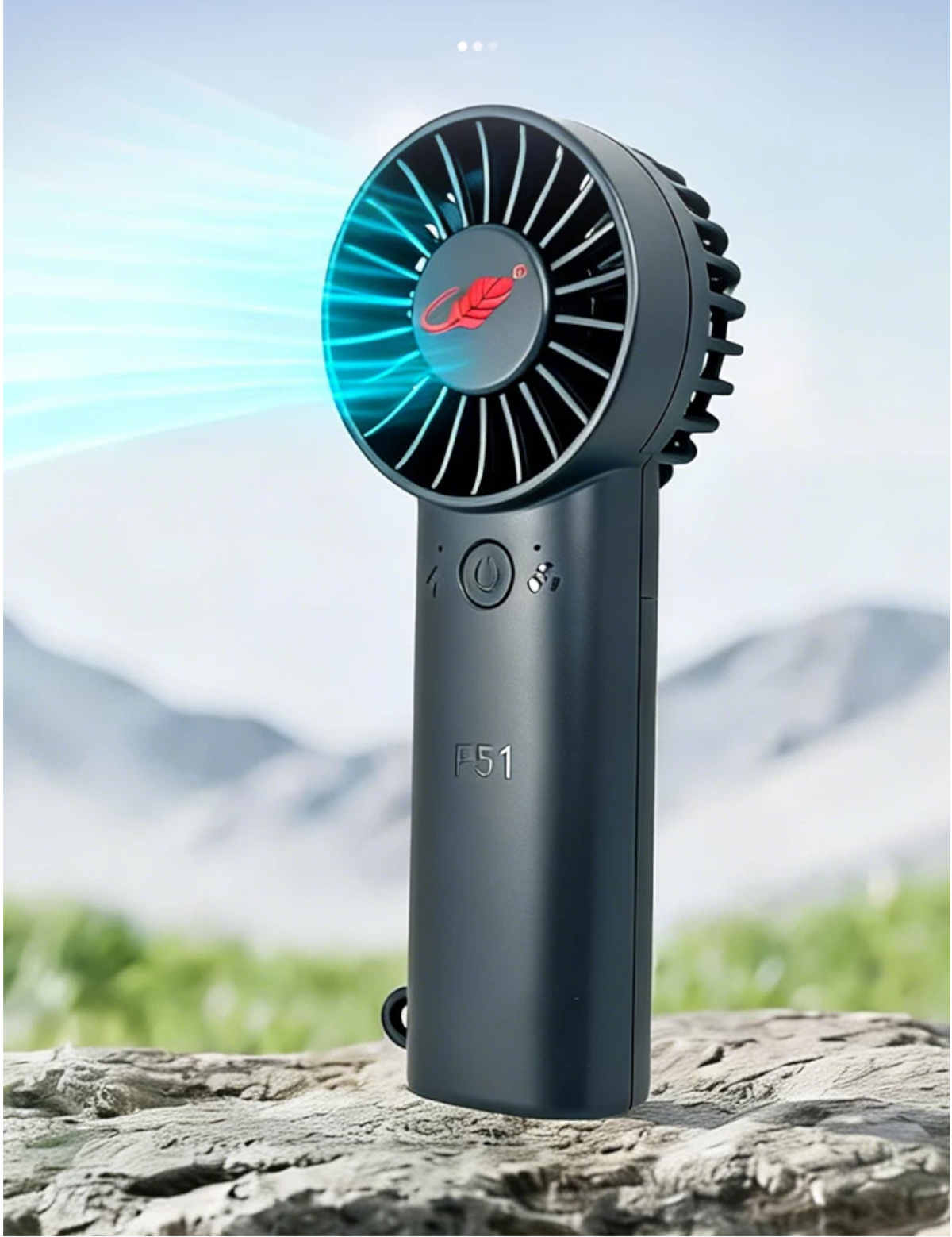 Gongtian F51  迷你勁風F30mini 版芭蕉扇18650電 x2黑色