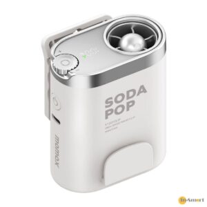MOMAX IF23W 1 Go Clip 高速腰夾迷你風扇 3000mAh 3000mAh 大容量電池 USB-C 快速充電 精準無段風速控制 智能數位顯示屏 多模式 LED 照明 雙夾設計