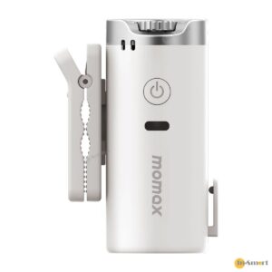 MOMAX IF23W 1 Go Clip 高速腰夾迷你風扇 3000mAh 3000mAh 大容量電池 USB-C 快速充電 精準無段風速控制 智能數位顯示屏 多模式 LED 照明 雙夾設計