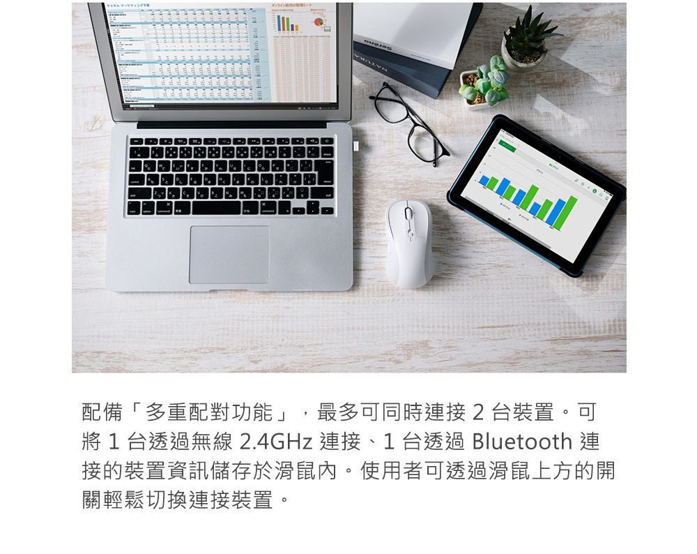 ELECOM OSMOD 7 雙模靜音無線滑鼠 黑色