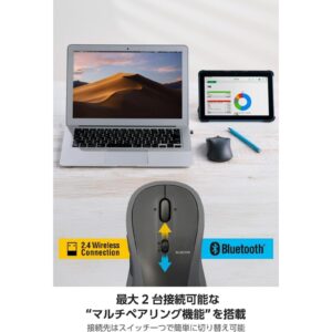 ELECOM OSMOD 7 雙模靜音無線滑鼠 黑色