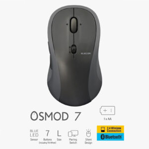 ELECOM OSMOD 7 雙模靜音無線滑鼠 黑色