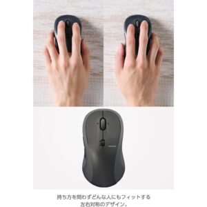ELECOM OSMOD 7 雙模靜音無線滑鼠 黑色