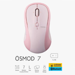 ELECOM OSMOD 7 雙模靜音無線滑鼠 粉紅色
