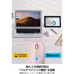 ELECOM OSMOD 7 雙模靜音無線滑鼠 粉紅色