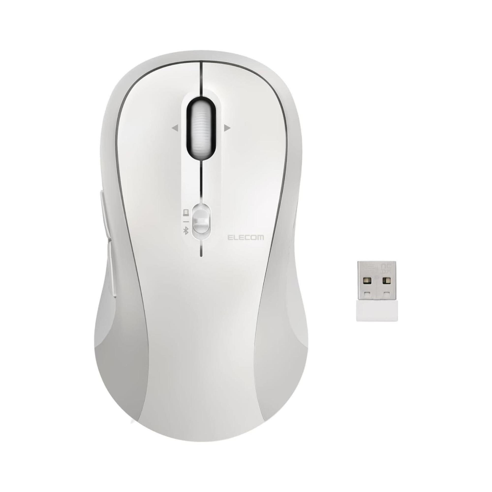 ELECOM OSMOD 7 雙模靜音無線滑鼠 白色
