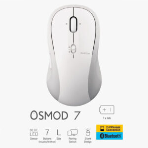 ELECOM OSMOD 7 雙模靜音無線滑鼠 白色