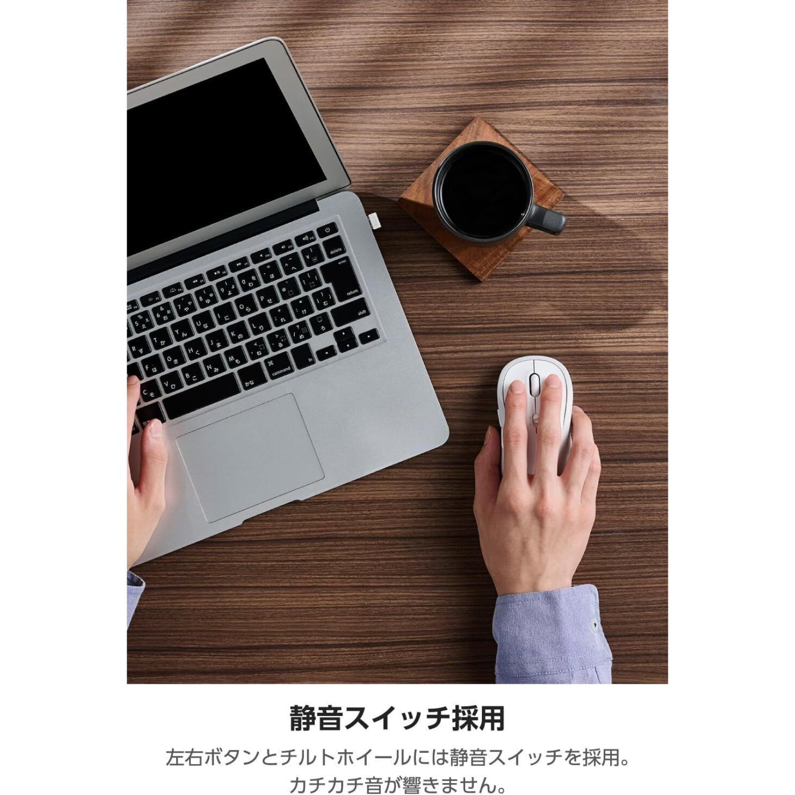 ELECOM OSMOD 7 雙模靜音無線滑鼠 白色