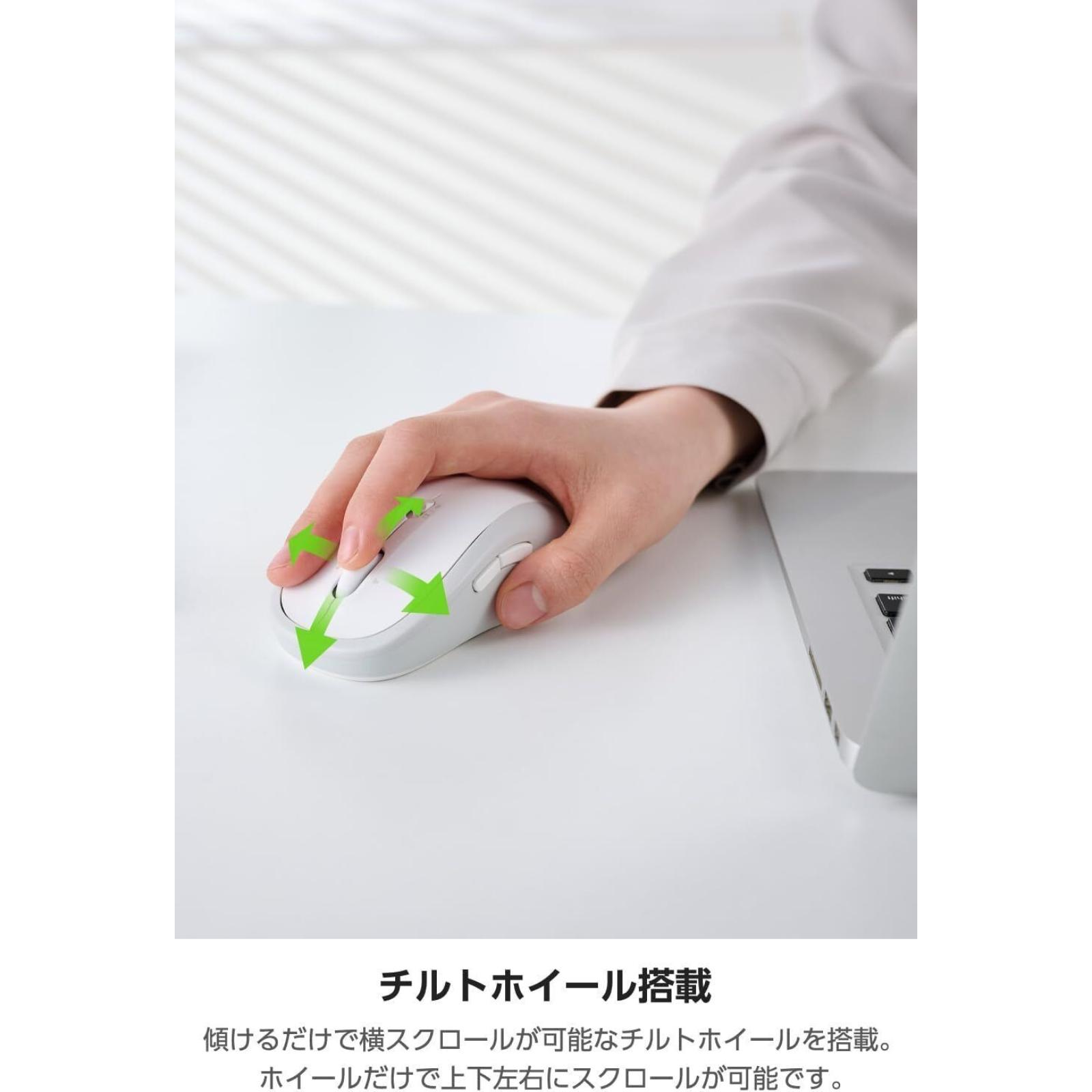 ELECOM OSMOD 7 雙模靜音無線滑鼠 白色