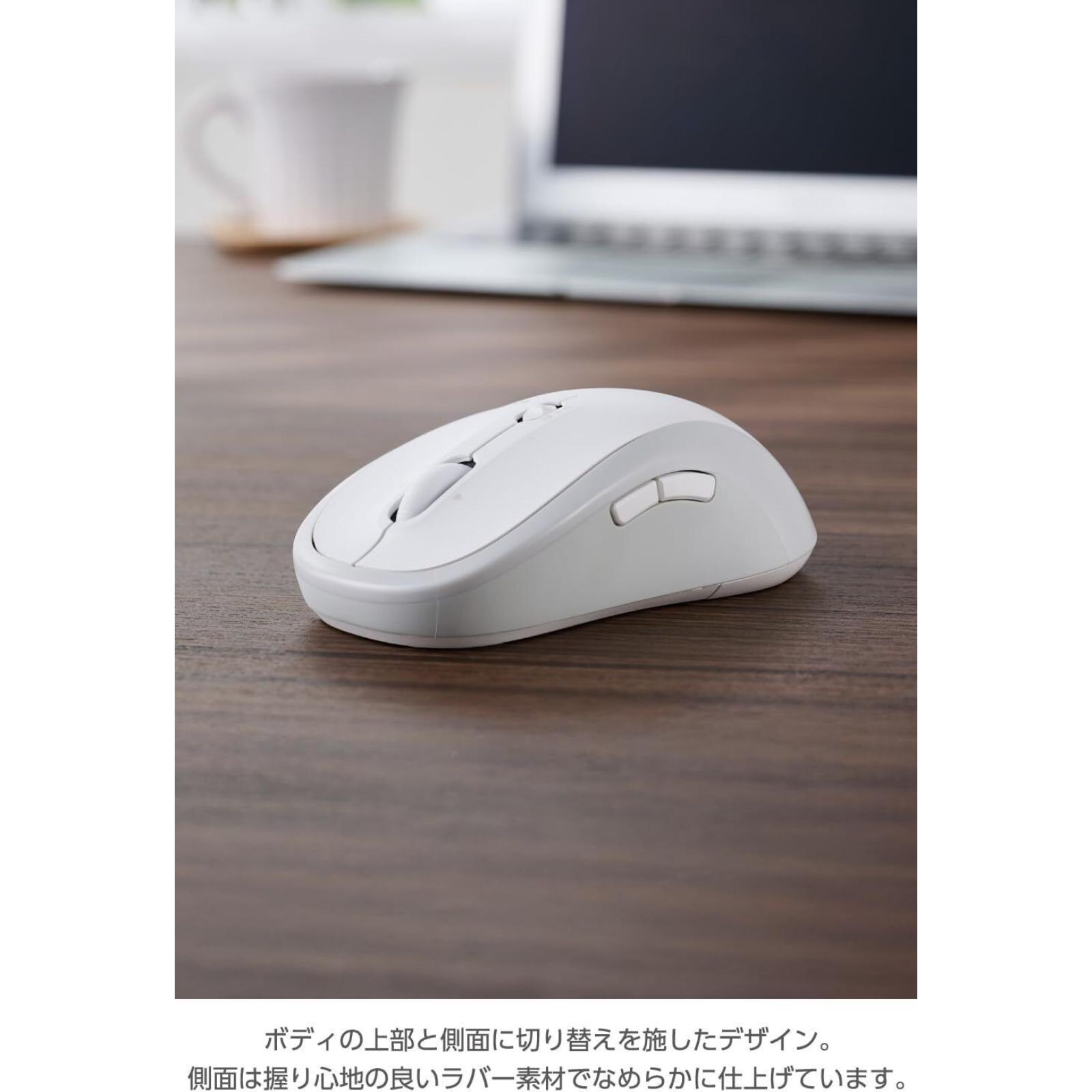 ELECOM OSMOD 7 雙模靜音無線滑鼠 白色