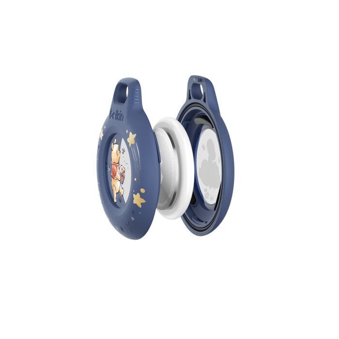 Belkin AirTag 防水保護殼 迪士尼小熊維尼聯名款 柔和藍全包防護 IPX8防水防浸 鋅合金鎖匙扣 寵物防走失 香港行貨