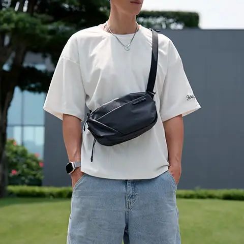 NIID NEO Nomad 系列  Sling N1 數碼機能斜肩包 4L1L可擴充底層 專利 Fast-Fit 速調肩帶 智能磁吸防盜袋 YKK拉鏈 防潑水隨身包  鑽石黑