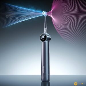 RANVOO AirJet II PH5 X5 次世代噴氣式電動牙刷 牙縫無殘渣 牙齦不出血 釉質不磨損 亮白牙齒 保護牙齦 超強潔淨力 AI 智慧芯片 靈活深入後槽 磁吸充電壁掛