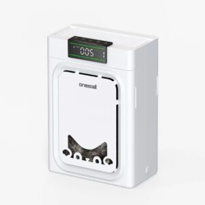 ONEISALL 寵物空氣淨化機PP02 雙側大格柵進風技術 H13 HEPA 及雙效活性碳濾網 25dB 超靜音 實時空氣質素監察