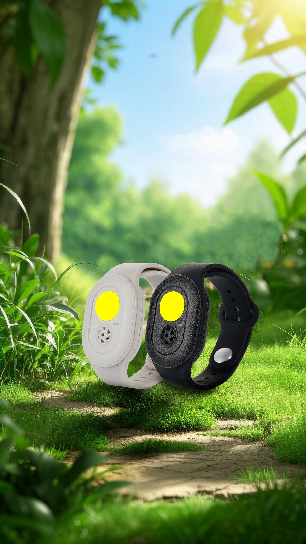 SORBO 迷你照明超聲波驅蚊器 升級版 7段變頻 360度全方位防蟲屏障 3段照明 無化學成分 兒童寵物安全  黑色手環款式