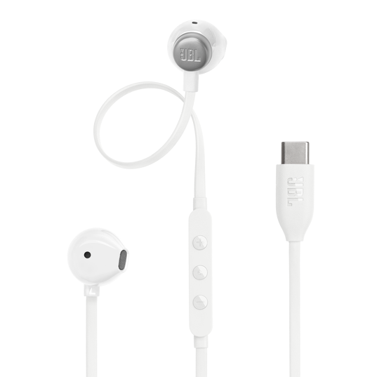 JBL Tune 305C USB-C 入耳式耳機 白色 高解析音質Pure Bass低音三鍵式線控麥克風EQ預設