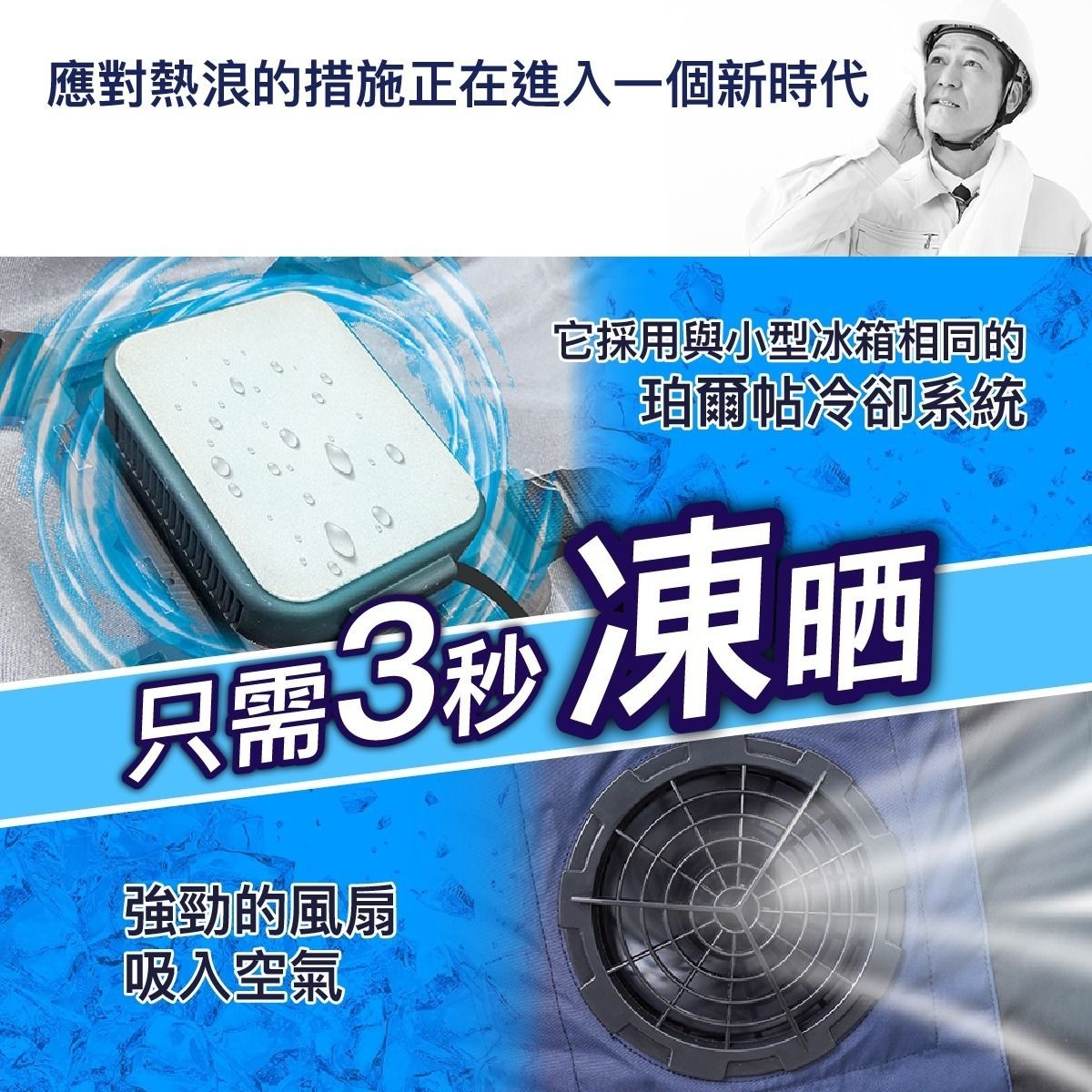 THANKO Cooling Vest 2026 極冷冷藏服 背心 8211 帕爾帖半導體制冷 -19C 雙風扇 戶外工作工地外送降溫 首批送20000mAh電源 綠色 3L XXL