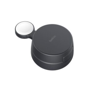 Belkin UltraCharge Pro Qi2 2合1可摺疊磁吸無線充電器 炭黑色   25W快充 雙機同步 隨附45W火牛 散熱 適用於iPhoneApple Watch 香港行貨