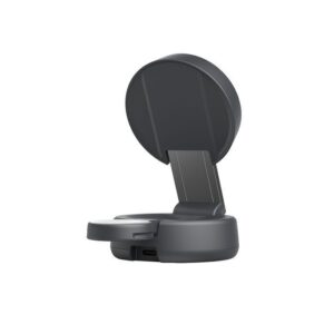 Belkin UltraCharge Pro Qi2 2合1可摺疊磁吸無線充電器 炭黑色   25W快充 雙機同步 隨附45W火牛 散熱 適用於iPhoneApple Watch 香港行貨