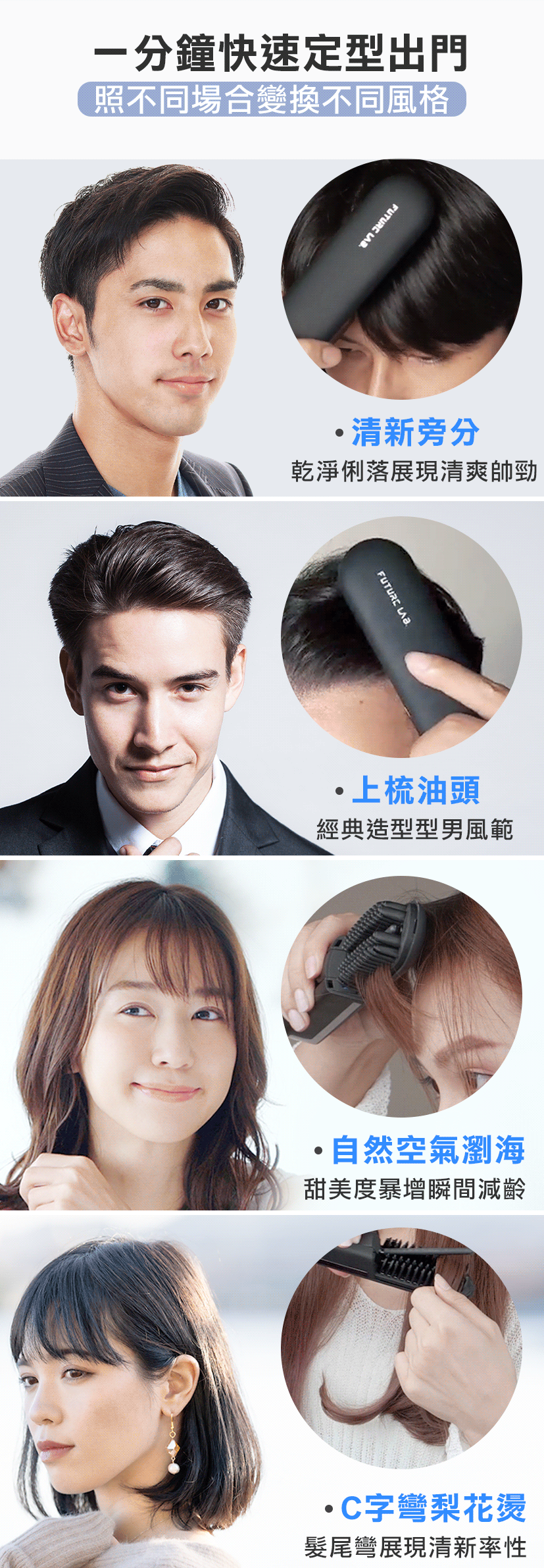 FUTURE LAB NION 2 全新水離子燙髮梳 8211 新色系 丁香紫FG14972
