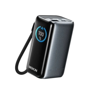 MOKiN 10000mAh 45W自帶伸縮線流動充電器 支援AVS 輸出 MOPB0902 原裝行貨 黑色 複製