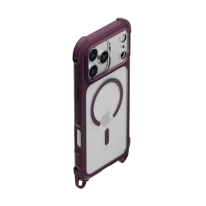 MAGEASY iPhone 1817 Pro Max 8211 Odyssey Strap M 超軍規防摔掛繩手機殼支援MagSafe- 皮革星雲紫